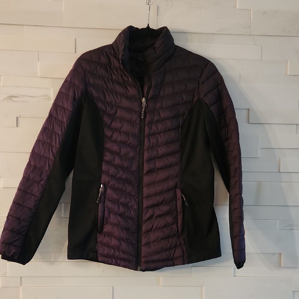 32 Degrees Women's Purple and Black Puffer Jacket